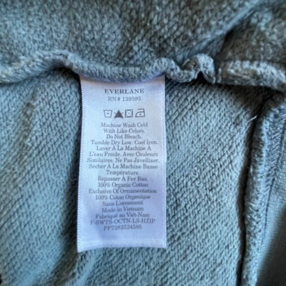 Everlane Cotton The Track Half-Zip in Faded Blue M - Picture 7 of 7